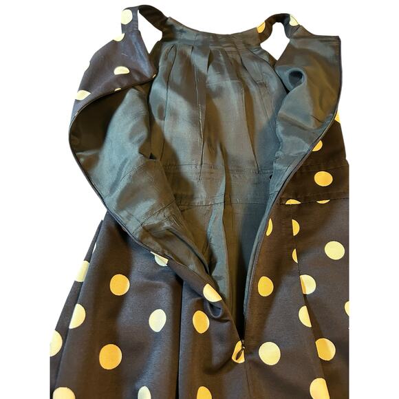 Eliza J Navy Polka Dot Halter Dress - Size 4 - Picture 9 of 13